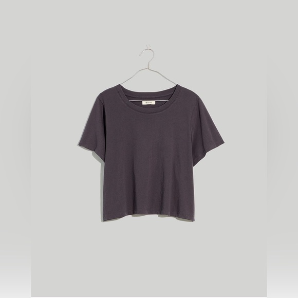 Madewell Small Softfade Cotton Boxy-Crop Tee - Picture 6 of 7